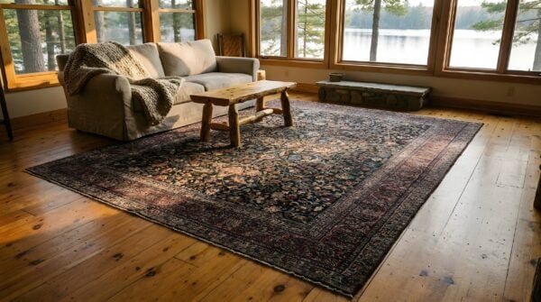 Classic traditional antique floral persian khorassan room size rug 8 Classic traditional antique floral persian khorassan room size rug (sku 25431) - room view