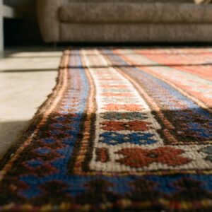 Coral Antique Caucasian Caucasus - Kazak Knotted Rug (SKU 19319) - in-room detail