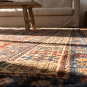 Antique Coral Caucasian - Shirvan Caucasian Knotted Rug (SKU 17803) - in-room detail