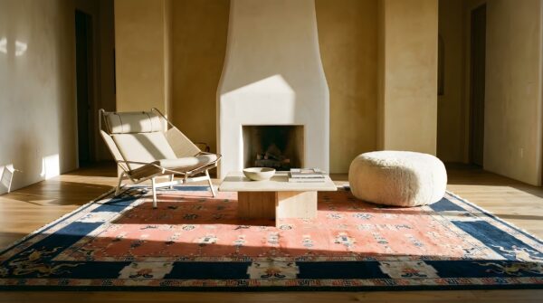 Coral antique chinese pillar carpet hallway runner rug (sku 25334) - room view