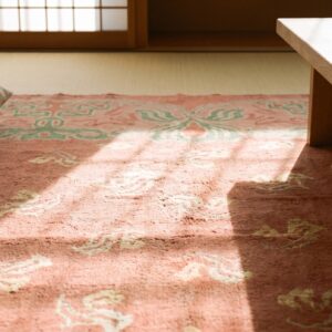 Antique Coral Donegal - Arts & Crafts Ireland 1930s Rug (SKU 25511) - in-room detail