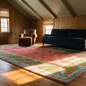 Antique Coral Donegal - Arts & Crafts Large Room Size Wool Rug (SKU 25495) - room view