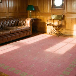 Coral Antique Large Donegal - Arts & Crafts English Flat Weave Rug (SKU 21189) - room view