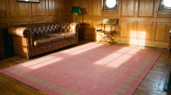 Coral antique large donegal - arts & crafts english flat weave rug (sku 21189) - room view