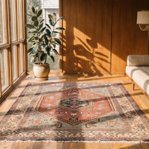 Antique Coral Malayer Small Scatter Size Wool Rug (SKU 21206) - room view