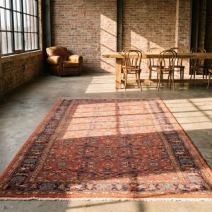 Coral Antique Tribal Kurdish NW Persian Long and Narrow Rug (SKU 17266) - room view