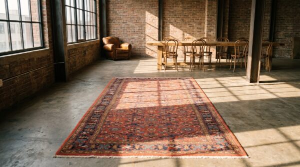 Coral antique tribal kurdish nw persian long and narrow rug 10 Coral antique tribal kurdish nw persian long and narrow rug (sku 17266) - room view