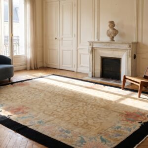 Cream Color Classic Antique Chinese Art Deco Design Area Rug (SKU 22663) - room view