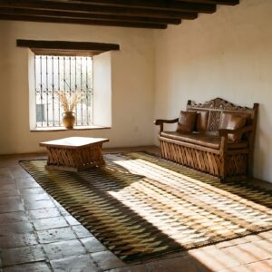 Dazzling Geometric Design Antique Native American Navajo Earth Tone Rug (SKU 23767) - room view
