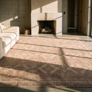Decorative Light Color Allover Tribal Pattern Antique Oversized Turkish Oushak Carpet (SKU 20826) - room view
