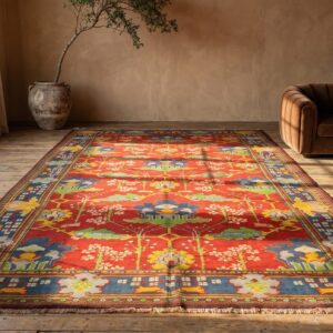 Antique Donegal - Arts & Crafts Oversized Room Size Wool Red Rug (SKU 21192) - room view