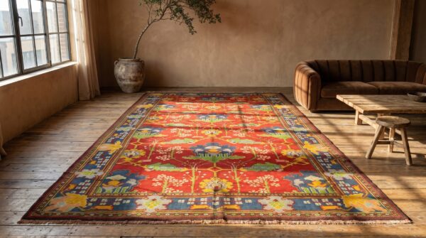 Antique donegal - arts & crafts oversized room size wool red rug 6 Antique donegal - arts & crafts oversized room size wool red rug (sku 21192) - room view
