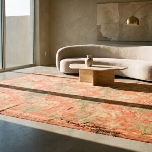 Antique Donegal - Arts & Crafts Room Size Coral Rug (SKU 21909) - room view