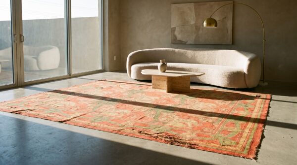 Antique donegal - arts & crafts room size coral rug 7 Antique donegal - arts & crafts room size coral rug (sku 21909) - room view