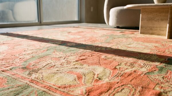 Antique donegal - arts & crafts room size coral rug 8 Antique donegal - arts & crafts room size coral rug (sku 21909) - in-room detail