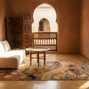 Antique Early 19th Century Chinese Dragon Cloud Band Peking Pillar Hallway Runner Rug (SKU 23492) - room view