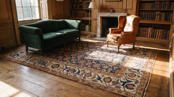Early 19th century tribal mina khani design antique northwest persian gallery rug 9 Early 19th century tribal mina khani design antique northwest persian gallery rug (sku 18083) - room view