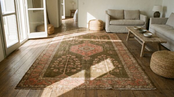 Antique east turkestan wide hallway gallery size wool khotan rug 4 Antique east turkestan wide hallway gallery size wool khotan rug (sku 17414) - room view