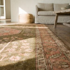 Antique East Turkestan Wide Hallway Gallery Size Wool Khotan Rug (SKU 17414) - in-room detail
