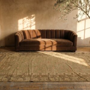 Faded Antique East Turkestan Wool Pile Hand Knotted Khotan Rug (SKU 19650) - room view