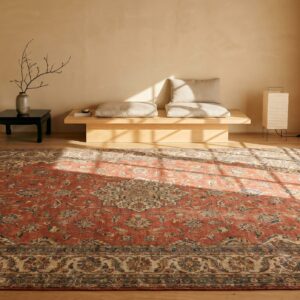 Fine Red Allover Floral Antique 19th Century Persian Tabriz Haji Jalili Carpet (SKU 20106) - room view