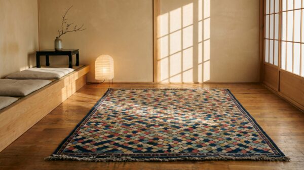 Antique gabbeh small scatter size wool multicolor rug 10 Antique gabbeh small scatter size wool multicolor rug (sku 18909) - room view