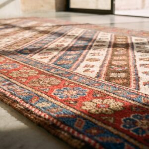 Antique Ganjeh Caucasian Hallway Runner Rug (SKU 20012) - in-room detail