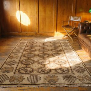 Geometric Antique Long and Narrow Size Khotan East Turkestan Rug (SKU 19442) - room view