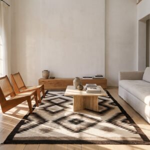 Antique Geometric Pattern Native American Flat Weave Rug (SKU 25065) - room view