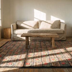 Antique Wool Gray Hooked - Loop Pile Rug (SKU 19089) - room view