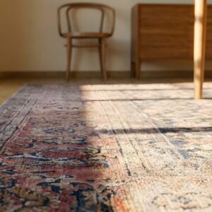 Gray Tribal Room Size Antique Persian Wool Pile Malayer Rug (SKU 25405) - in-room detail
