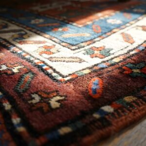 Antique Hallway Wool Coral Rug (SKU 24330) - in-room detail