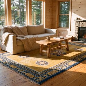 Antique Hallway Runner Wool Yellow Rug (SKU 25085) - room view