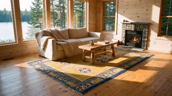 Antique hallway runner wool yellow rug 10 Antique hallway runner wool yellow rug (sku 25085) - room view