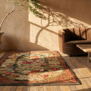 Antique Hooked American Wool Small Scatter Size 1890s Rug (SKU 18414) - room view