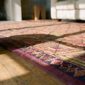 Hooked American Antique Wool Small Scatter Size 1920s Rug (SKU 19709) - in-room detail