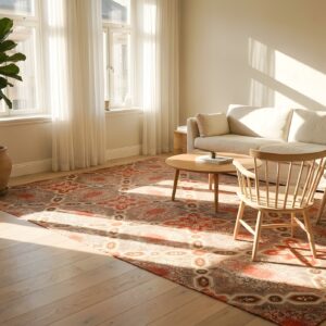 Antique Ingrain Square Room Size Wool Rug (SKU 23829) - room view