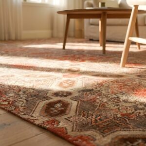 Antique Ingrain Square Room Size Wool Rug (SKU 23829) - in-room detail