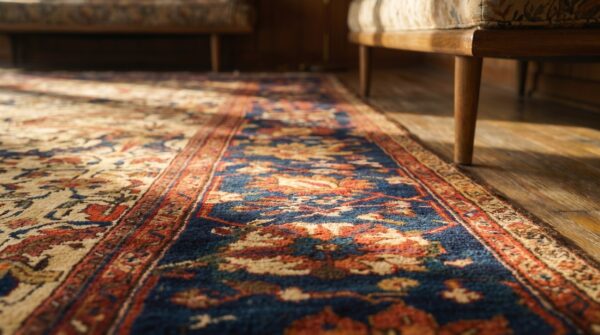 Ivory antique allover design persian room size sultanabad rug 4 Ivory antique allover design persian room size sultanabad rug (sku 19334) - in-room detail