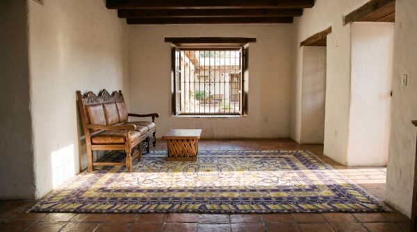 Ivory background antique luxurious silk pile classic chinese rug 9 Ivory background antique luxurious silk pile classic chinese rug (sku 24451) - room view