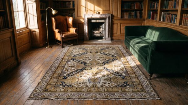 Ivory antique caucasian seychour small scatter size tribal area rug 7 Ivory antique caucasian seychour small scatter size tribal area rug (sku 19632) - room view