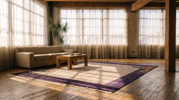 Ivory chinese - art deco antique 1920s room size rectangle knotted wool rug 6 Ivory chinese - art deco antique 1920s room size rectangle knotted wool rug (sku 22262) - room view