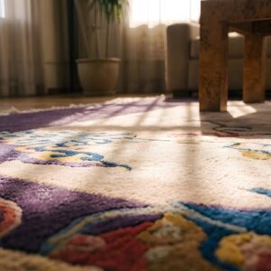 Ivory Chinese - Art Deco Antique 1920s Room Size Rectangle Knotted Wool Rug (SKU 22262) - in-room detail