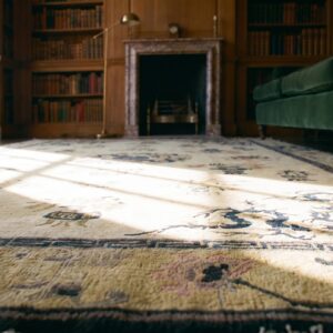 Antique Ivory Chinese Dragon Design Peking Rug (SKU 17593) - in-room detail