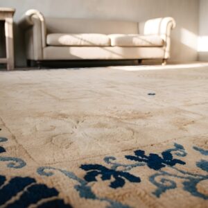 Ivory Chinese - Peking Room Size Rectangle Wool 1890s Knotted Antique Rug (SKU 22807) - in-room detail