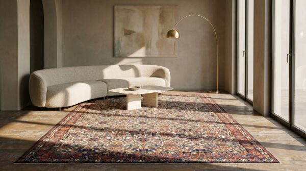 Ivory tribal antique mid 19th century northwest persian gallery rug 12 Ivory tribal antique mid 19th century northwest persian gallery rug (sku 18084) - room view