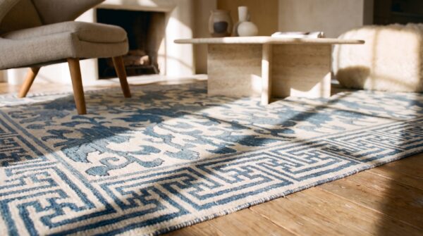 Antique japanese japan knotted rug (sku 23301) - in-room detail