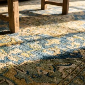 Antique Japanese Small Scatter Size Cotton Ivory Rug (SKU 25628) - in-room detail