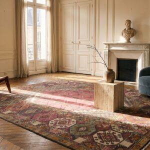 Antique Jerusalem Carpet Israel Knotted Rug (SKU 19640) - room view