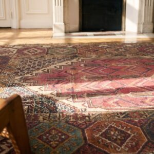Antique Jerusalem Carpet Israel Knotted Rug (SKU 19640) - in-room detail